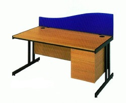 Upholstered Desktop Wave Screens