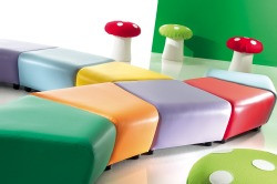 Zig Zag Angled Stool