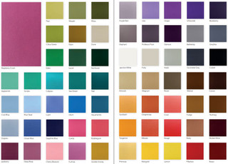 Just Colour swatch card and fabric samples 