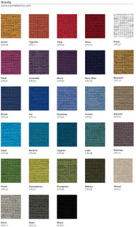 Gravity fabric samples & swatch card