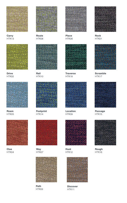 Track fabric samples & swatch card