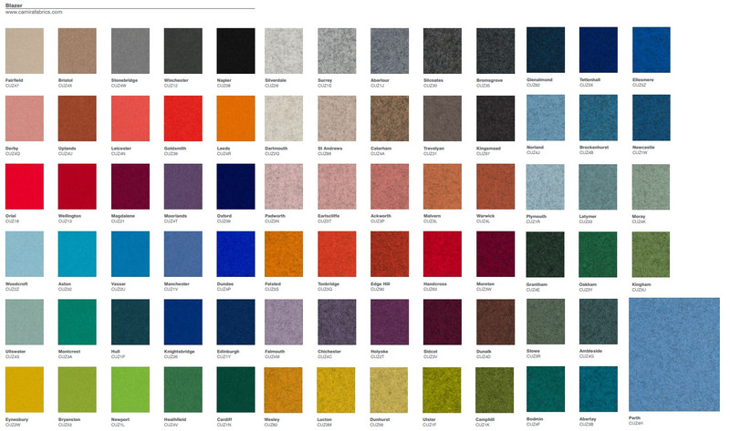 Blazer fabric samples & swatch card