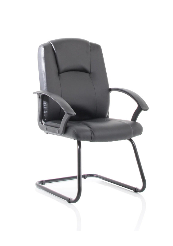 Hague Black Leather Cantilever