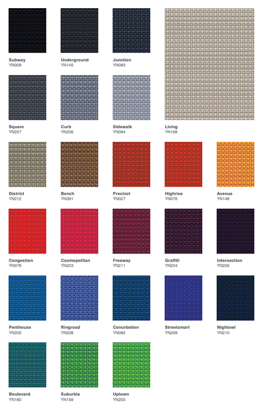 Urban fabric samples & swatch card