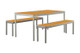 Hub table and bench seating 