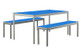 Hub table and bench seating 