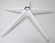 White Pyramid Office Chair Base, 27"