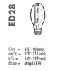 Bulb Shape ED28