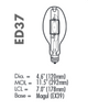 MH400/ED37/U/GDX Bulb Shape