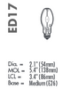 Bulb Shape ED17