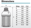 Venture LED Retrofit Lamp Dimensions