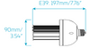 EIKO LED20WPT/180/50KMOG-G7 (09403) - Dimensions