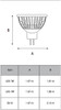 NaturaLED LED-7W MR16 Lamp Dimensions