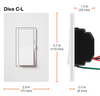 CW-1-WH Lutron Wall Plate with Dimmer