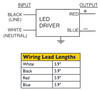 AC Electronics AC-12C700UVHM LED Driver -  Wiring