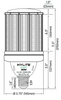 Hylite 150W Corn Cob Lamp Dimensions