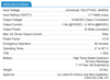 ILBSL-CP10 IOTA Emergency LED Driver -  Specifications