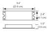 Lightolier FBP100FE - Dimensions