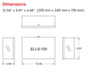 ELI-S-100 Bodine Emergency Inverter - Dimensions