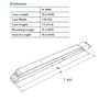 XI075C200V054YPT2 Advance Xitanium Programmable LED Driver - Dimensions