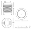 GU24 DAMAR Self-Ballasted Socket - Dimensions