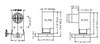 High Output / Very High Output R17D Vertical Slide-in or Snap-in Socket Pair - Rigid + Spring End - Dimensions