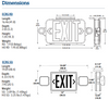 ECRG Lithonia LED Emergency Light/Exit Combo Series - Dimensions