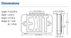 EXRG Lithonia LED Emergency Exit Sign - Dimensions