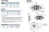 LHQM Lithonia Quantum LED Emergency Exit Combos - Dimensions