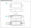 MSPI-HDIM70W12S-1600 KHM Kerham LED Driver - Dimensions