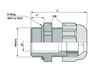 Lapp S1513 / S2513 Strain Relief Connector Cable Glands - Dimensions