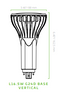 EiKO PL Type B 16.5W Plastic Bulb - Dimensions
