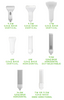 EiKO PL Type A 6W Plastic Bulbs - Options