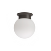 FMGLOL Lithonia (8830) Lighting LED Globe Flush Mount - Bronze  Base / 3000K / 6" White Glass