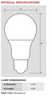 Keystone KT-LED6A19-O-930 - Dimensions