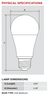Keystone KT-LED14A19-O-830-ND-CS /G2 - Dimensions