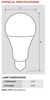 Keystone KT-LED12A19-O-927 - Dimensions