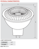 Keystone KT-LED6MR16-S-830 - Dimensions