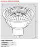 Keystone KT-LED7.5MR16-NS-927 - Dimensions