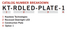 Keystone KT-RDLED-PLATE-1 - Model