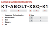 KT-ABOLT-4SQ-K1 Keystone - Model