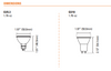 LED6.5MR16/50L/GU10/FL/930 NaturaLED (4566) MR16 LED Lamp - Dimensions