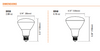 LED12BR40/105L/827 NaturaLED (5895) BR40 LED Lamp - Dimensions
