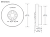LRF Lutron Radio Powr Savr Wireless Ceiling-Mount Sensors - Dimensions