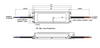 ELG-200-12 Meanwell Constant Voltage LED Driver - Dimensions