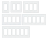 Lutron Claro 1-6 Gang Wall Plate - Gloss Decora/Decorator/Designer Paddle Switches and Dimmers