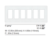 Lutron Claro Wall Plate - Dimensions 6 Gang
