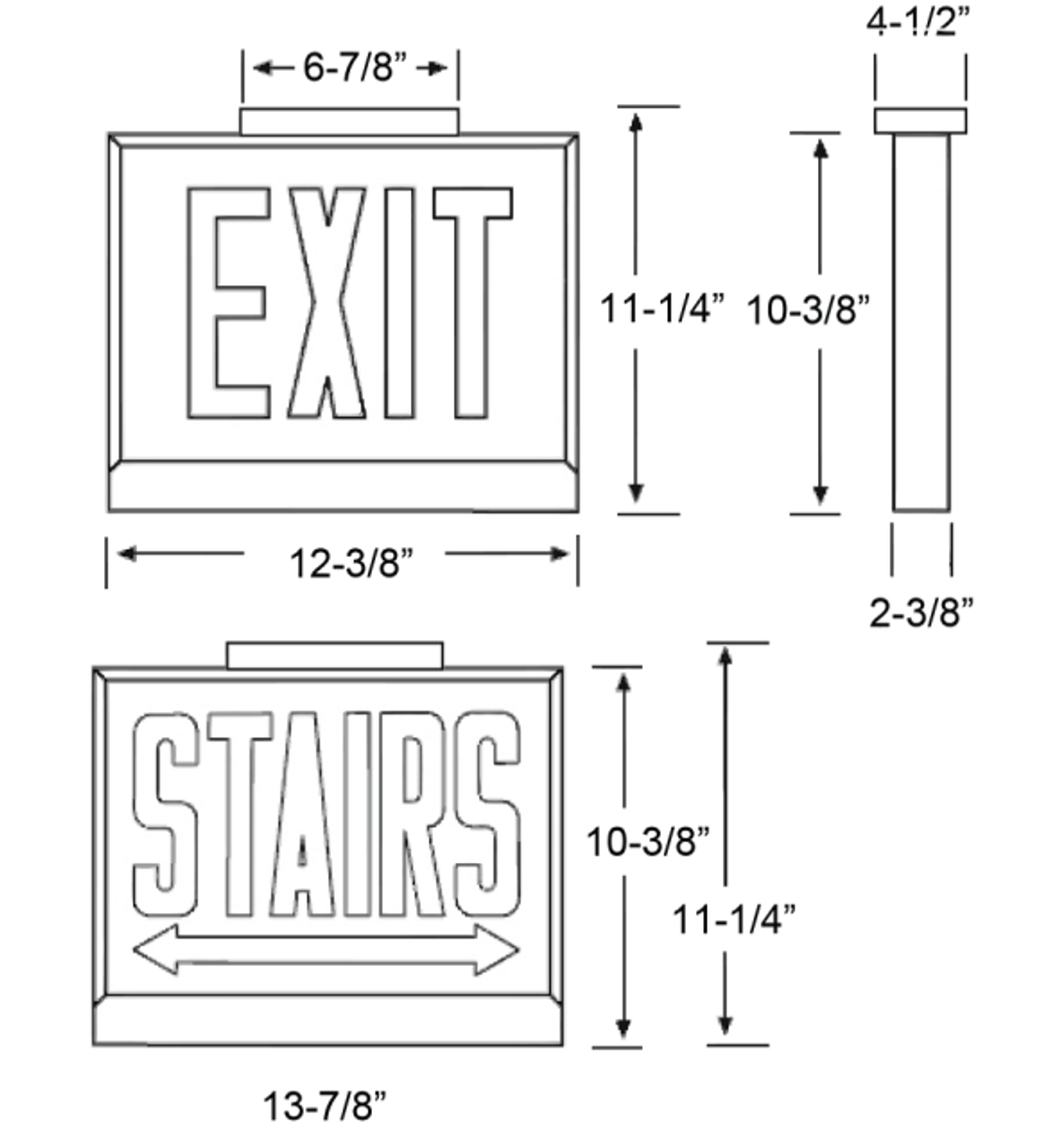 Lithonia Lighting All-Conditions Black Exit Sign LV S 1 R 120/277