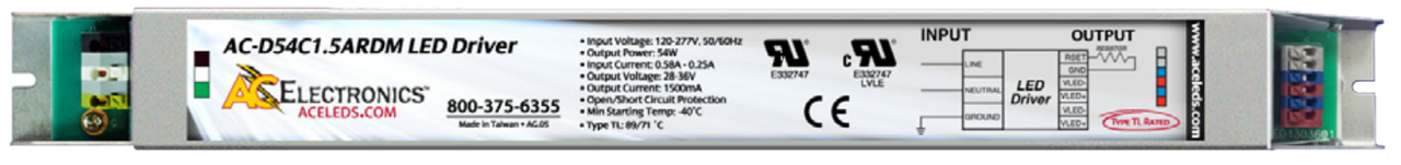 54W Constant Current LED Driver AC Electronics