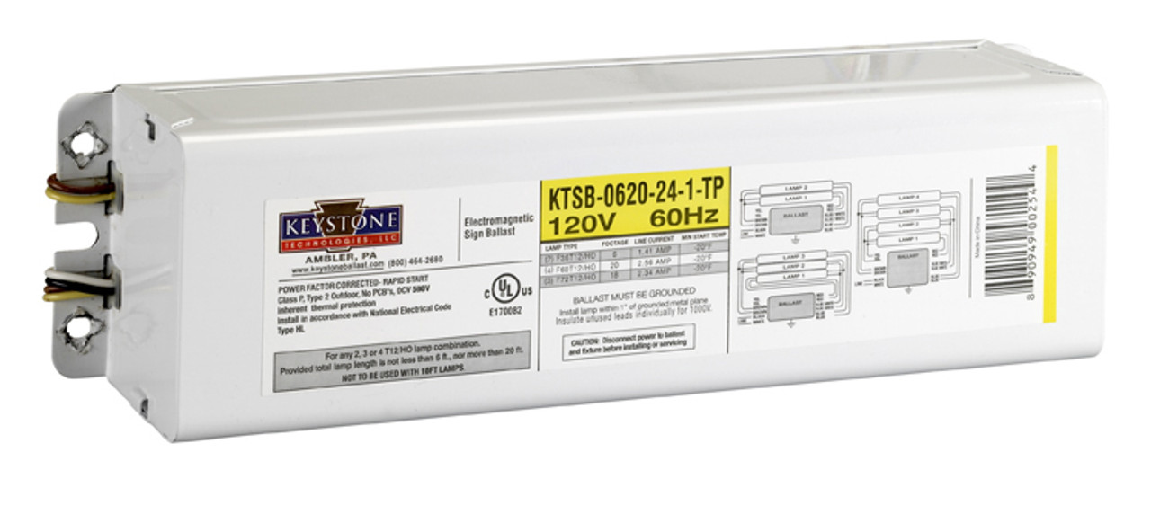 KTSB-0620-24-1-TP Keystone Magnetic Sign Ballast - (2/3/4) T12HO